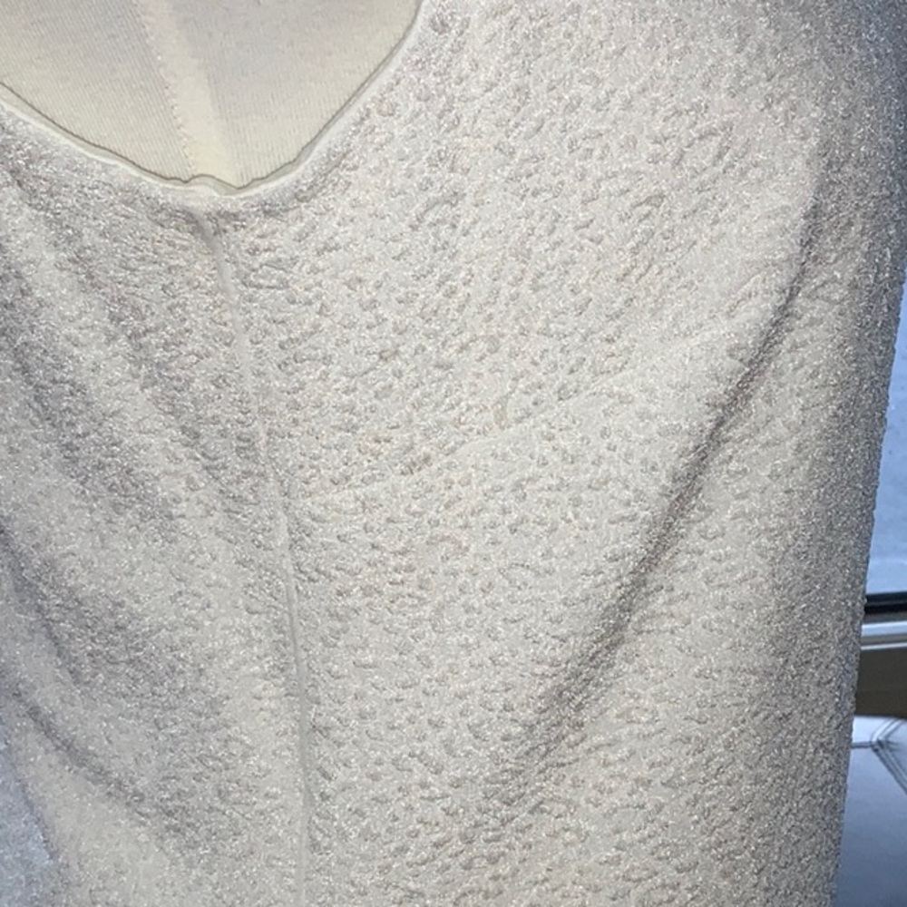 eva varro Cream Textured Tank Sheath Midi Dress - Picture 4 of 10